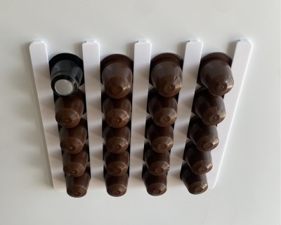 Держатель магнитный Nespresso на 20 капсул белый PETG