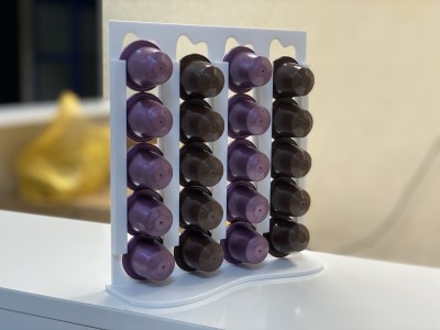 Держатель настольный Nespresso на 20 капсул белый PETG